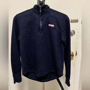 Vineyard Vines Dark Blue Quilted Pullover